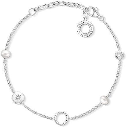 Thomas Sabo Damen-Charm-Armband Perlen 925er Sterlingsilber X0273-167-14-L19v