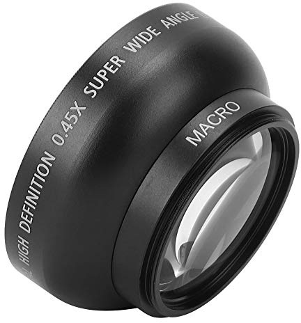 Zunate Lente Gran Angular para cámara de 46mm, Lente Macro Gran Angular 0.45X Universal para para para para cámara