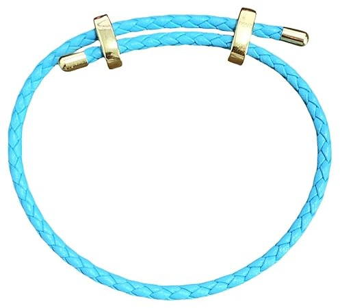Bracciali In Pelle Intrecciata Per Donna Uomo, Braccialetto Intrecciato Regolabile Azzurro Cielo Braccialetto Di Amicizia Alla Moda Braccialetto Impermeabile Da Surfista Unisex Per Ragazze Da Donna