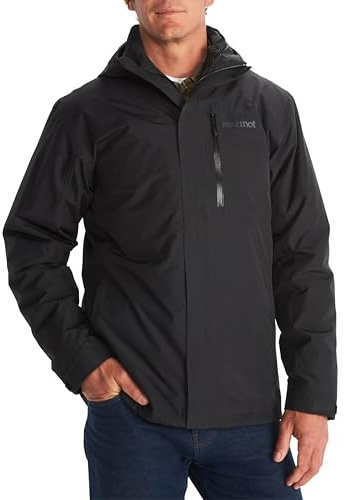 Marmot Uomo Ramble Component Jacket, Giacca 3 in 1 Impermeabile, da Pioggia Leggera e Calda, Impermeabile Antivento, a Vento Traspirante, Black, L