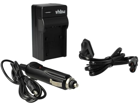 vhbw Cargador Compatible con Sony Handycam HDR-PJ740 | HDR-PJ650V, HDR-PJ740VE, HDR-PJ650VE cámara videocámara/batería + adaptador coche + LED