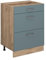 Vicco Küchenschrank R-Line, Schubladenschrank für die Küche, Blau-Grau, 60 cm AP Marmor