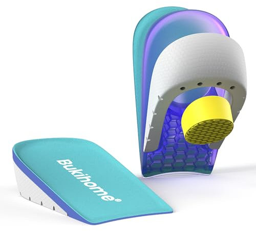 (1 Par) Bukihome Taloneras para Zapatos, Taloneras para Corregir Fascitis Plantar y Espolón Calcáneo - L(41-43)-1.5cm