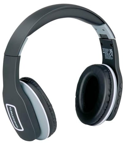 Grundig Cascos Inalambricos Bluetooth - Auriculares Inalámbricos Over-Ear con 5 Horas de Reproducción - Cascos Inalambricos con micrófono - Incluye Cable de Audio de 3,5 mm y Cable de Carga USB-C
