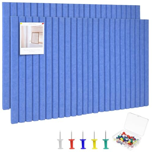 Whemyreat 60 x 40 cm Pizarra de fieltro autoadhesiva, gran pizarra de corcho, tabla de exhibición de fotos, tablero de anuncios, decoración de pared con 30 chinchetas para paredes en oficina, sala de