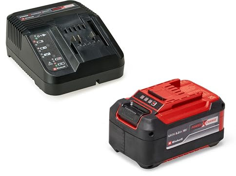 Original Einhell Starter Kit 5,2 Ah Akku und Ladegerät Power X-Change (Li-Ion, 18 V, 100 min Ladezeit, passend für alle Power X-Change Geräte)