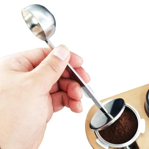 Coffeei Scoop - Lae diseño pulido asegura una cucharada de café de acero | Manejar lau cucharada de lae cuchara de medición de cafés | Cucharadas de café para lai natillas