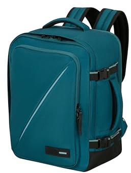 American Tourister Take2Cabin - Ryanair/Wizz Air/Vueling Bolsa de Cabina (40 x 30 x 20 cm, 26,5 l, 0,60 kg) - Equipaje de Mano Bajo Asiento, Mochila de Avión S/M Bajo Asiento - Türkis (Totally Teal)