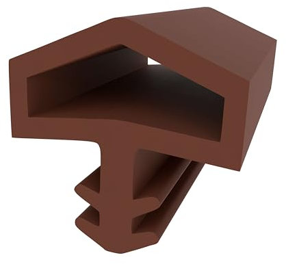 Holzzargendichtung für Zimmertüren und Haustüren - Braun - 15 Meter - Türdichtung - Dichtprofil - Gummidichtung - Zugluftschutz