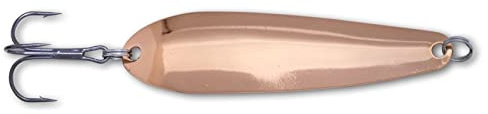 Zebco Premium Trophy Z-Flat Slim Cuillères de pêche Clignotantes pour Tous Types de Poissons prédateurs, Accessoires de pêche, cuivre, 15 g