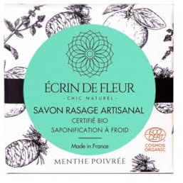 Title: Écrin de Fleur - Sapone da Barba Biologico per Donne, Senza Fragranze Artificiali, Prodotto in Francia, 1x55g