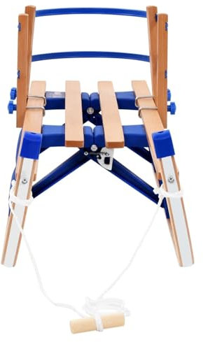 Homgoday Luge à Neige Pliante en Bois avec Dossier 119 cm, Meubles pour la Maison, intérieur, extérieur, Salon, Chambre à Coucher