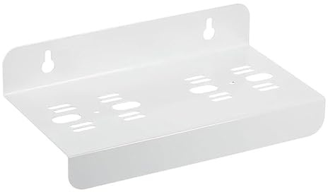 Water Filter Housing Brackets RO Machine Metal Housing Fixed Bracket Dual Stage Filter Mounting Plate for Water Filter System, 10-inch, White