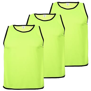 Cawila 3er Set Trainingsleibchen für Kinder, Markierungshemd für Sport und Freizeit wie Fußball und Handball sowie Schulsport zur Team-Markierung, Sport Bibs