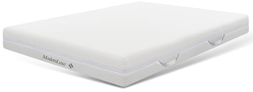 Kallskummadrass, 7 zoner, komfortskummadrass, 20 cm hög, H2/H3 hårdhetsgrad, ergonomisk madrass med avtagbart och tvättbart överdrag, lämplig för dammallergiker, vändmadrass (160 x 200 cm)
