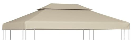 Furniture Select Gazebo Abdeckplane Ersatzdach 310 g/m beige 3 x 4 m