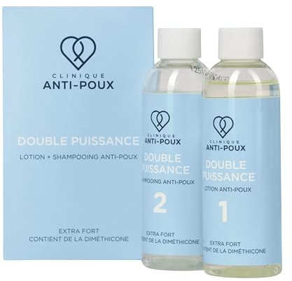Nouveau produit; Double Puissance - shampoing et lotion anti-poux de qualité - de la clinique - poux de tête et lentes - 200 ml