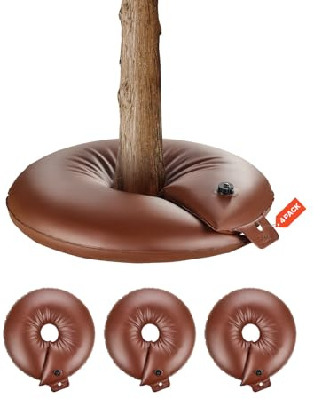 VEVOR Anelli per Irrigazione degli Alberi, 4 Confezioni da 60,6 L 2,6 kg, Sacchetti per Alberi Rilascio Lento 6-9 Ore, Irrigazione delle Piante, Sistema di Gocciolamento Radici 140 mm
