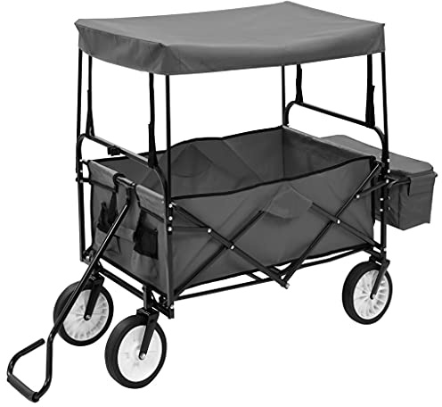 Sophrelle Carrello Pieghevole a Mano con Tettuccio in Acciaio Grigio Grigio,145512