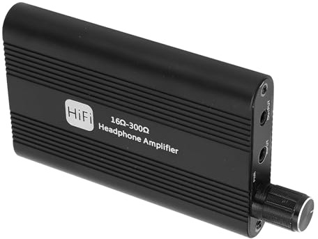 MAJONMMERD Amplificador de Auriculares de Alta Fidelidad, 1500mAh y Control de Volumen, Amplia Compatibilidad para Reproductor de Música de Teléfono MP3 MP4, SNR de Más de 100Db
