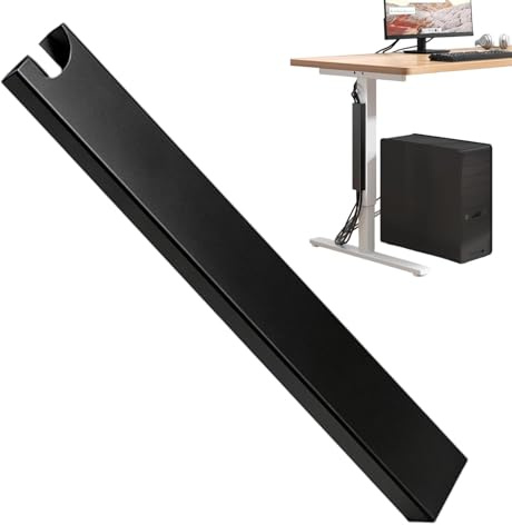 Kabelränna | 35 cm magnetisk aluminium kabelränna för under skrivbord och ben - Sladdgömmare Och Kabelorganiserare - till dator, tangentbord, köksapparater, bord, bokhyllor och