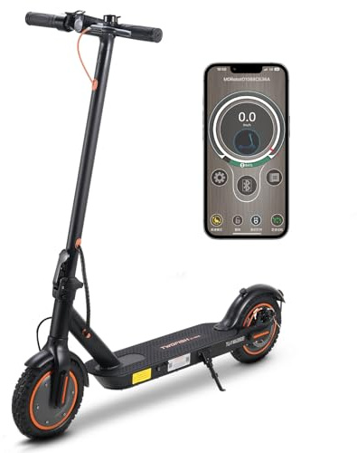 Monopattino Elettrico per Adulti, Pieghevole, Due Velocità, Controllo Tramite App, Display a LED, Batteria Da 36v 10.4ah, Pneumatici Da 10 Pollici, Ricarica Rapida, Portata Massima 100 Kg