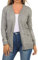 ONLY Damen Onllesly L/S Open Cardigan KNT Noos Strickjacke,Medium Grey Melange,XS