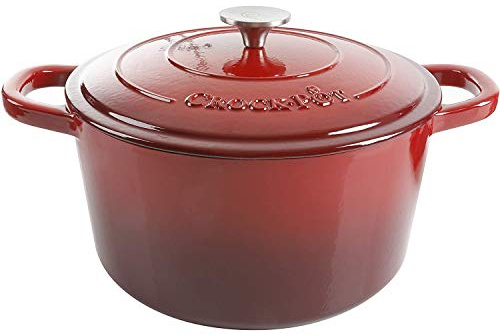 Crock-Pot Artisan Round Enameled Cast Iron Dutch Oven, 3-Quart, Gradient Red