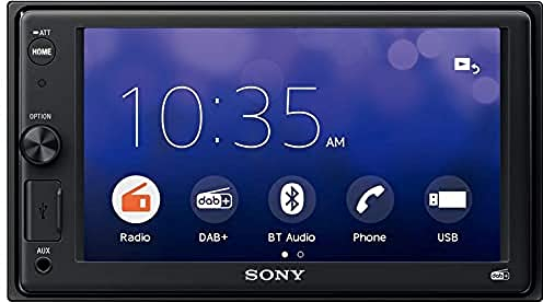 Sony XAV-1550ANT WebLink 2.0 DAB+ Receiver mit Bluetooth für Freisprechen, Navigation über Smartphone | 6,2 Display und Drehregler