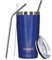 UsparkMC 20oz Tumbler Bulk Stainless Steel Cups with Lid and Straw, Double Wall Vacuum Insulated Travel Cups, Thermal Coffee Mug for Cold & Hot Drinks(Rainbow Navy Blue, 1 Pack)