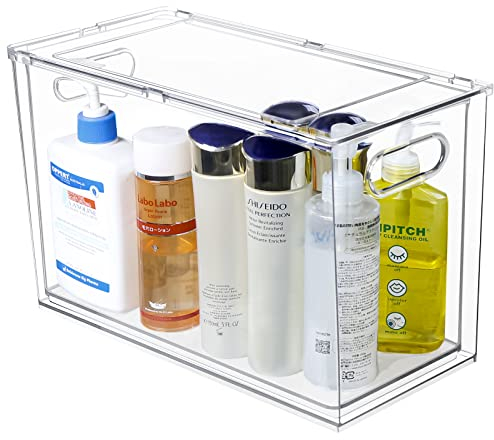 Greentainer Refrigerator Organizer Bins with Pull-out Drawer, Stackable Fridge Drawer Organizer Set with Handle, BPA-free Drawable Clear Storage for Freezer, Cabinet, Kitchen, Pantry Organization