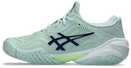 ASICS Women's Court FlyteFoam 3 Tennis Shoe, 9, Pale Blue/Blue Expanse