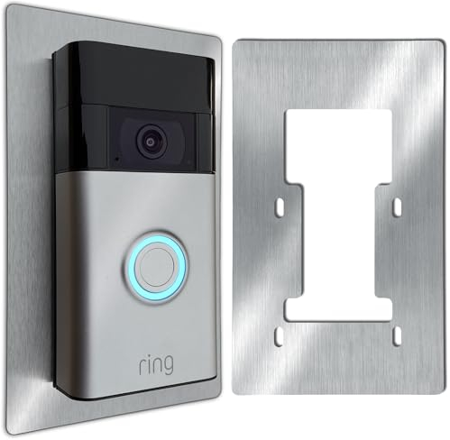 Baron Design | bisel de acero inoxidable | Accesorios para timbre de puerta de vídeo | Batería 2ª Gen 3 Plus 4 Pro Battery | Soporte, señal, fijación, placa para timbre