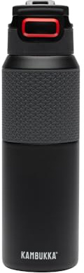 Kambukka Elton 1000ml / 33oz Insulated Drinking Water Bottle, Stainless Steel Thermos, Waterproof with Dishwasher Safe Lid and Snapclean Technology, Easy to Hold, Comfortable Grip - Nightfall