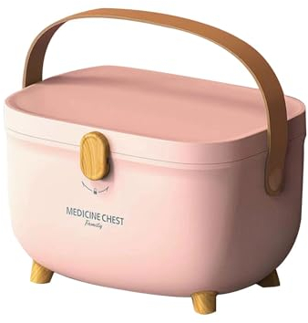 AiMeiteng Medizinbox, Arzneimittel box, medicine box, Hausapotheke mit 2 compartments, medizin aufbewahrung, medikamenten organizer für arzneimittel für zu Hause, im Freien