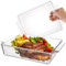 ZOFUN 2L Rechteckige Auflaufform mit Deckel Glas, 29x20x9cm Lasagneformen Glasauflauf Vorratsbehälter aus Glas zum Braten, Backofen, Elektroherd, für Lasagne