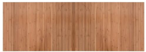 vidaXL Bamboo Floor Mat 70x200 cm - Natural Brown Rectangular Runner, Water-Resistant, Anti-Slip Backing, Rollable & Easy Clean