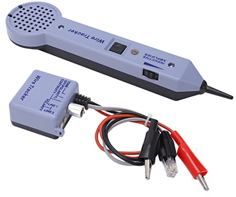 Kabelsuchgerät, 200EP Kabelbruch Suchgerät, Einstellbarer Lautstärke Kabelbruch Suchgerät Mähroboter, Cable Tracker Kit für Auffinden Von Netzwerkkabeln,Telefonleitungen, Kurzschlussprüfun (Lila)