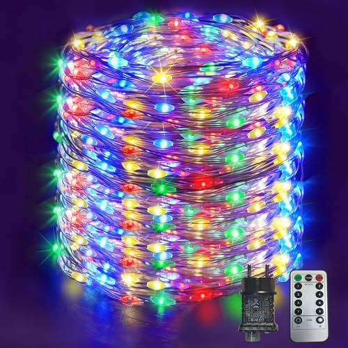 EASTERNSTAR Ljuskedja Koppartråd med Fjärrkontroll, 20M 200 LED med Kontakt, 8 Lägen Vattentät Dekoration Inomhus Utomhus Trädgård Bröllop Fest Jul Belysning Multi Färg