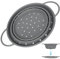 XCRPRT Colador plegable, colador de cocina, colador plegable, colador de pasta, cuenco de lavado para pasta, fruta, verduras (gris)