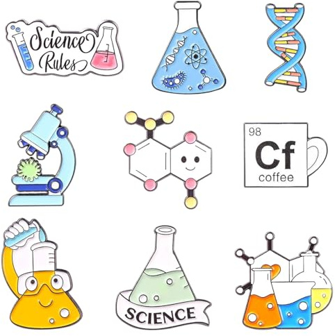 GTYHH Elementi Chimici - Spille Personalizzate Creative in Metallo, Decorative di Cartoni Animati, Regalo