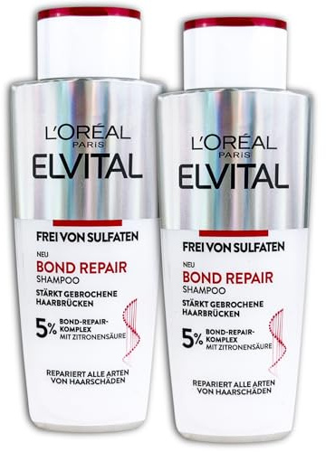 2 er Pack L’Oréal Paris Elvital Shampoo Bond Repair Anti-Haarschäden 2 x 200 ml