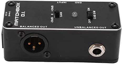 Stylebest DI-effektpedal Svart Multifunktionell Gitarrbaspedal för Hemmastudio och Liveframträdanden med Slitstarkt Metallskal