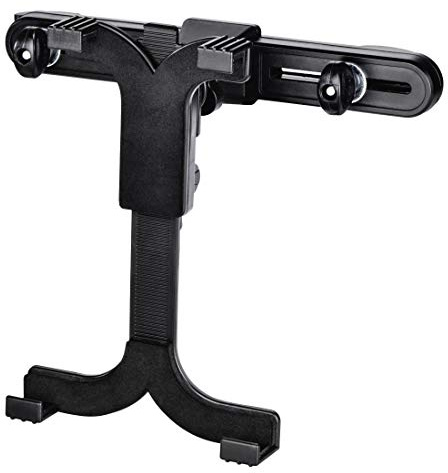 Hama | Soporte de Tablets para Coche (Configuración Horizontal/Vertical, Rotación de 360º, para Tablets hasta 7 / 10 Pulgadas, Compatible con Reposacabezas hasta 14 mm), Color Negro