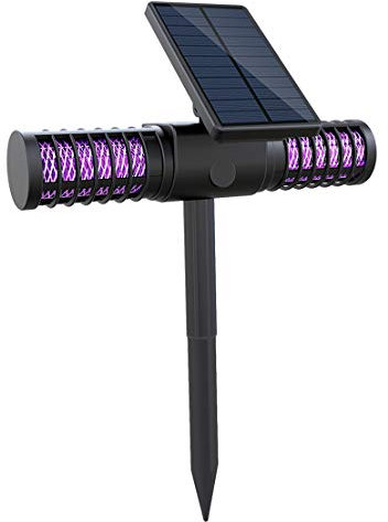 Bug and Fly Zapper Light, Solar Fly Killer Lamp Outdoor, Electric Mosquito Killer Ligh, Insect Killer Lamp, Cordless Security Lamp With USB Charge Port for Patio,Garden,Lawn,Home,Camping(1 Pack)