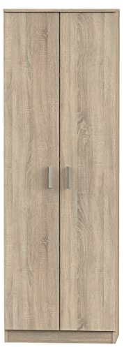 JUANIO Armario Auxiliar Multiusos con 2 Puertas y 3 Estantes, Acabado en Color Roble Cambrian, Medidas: 60 cm (Ancho) x 180 cm (Alto) x 35 cm (Fondo)