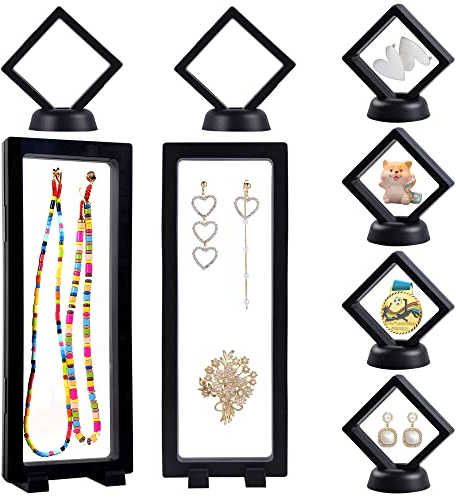 Dalababa 8 PCS di Espositore a Telaio Galleggiante Cornice per Medaglie Galleggianti Vetrina Cornice Flottante 3D per Monete, Francobolli, Medaglioni, Gioielli