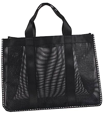 Alipis Shower Storage Bag Mesh Handbag for Outdoor Mesh Beach Bag Large Capacity for Travel and Extra Large