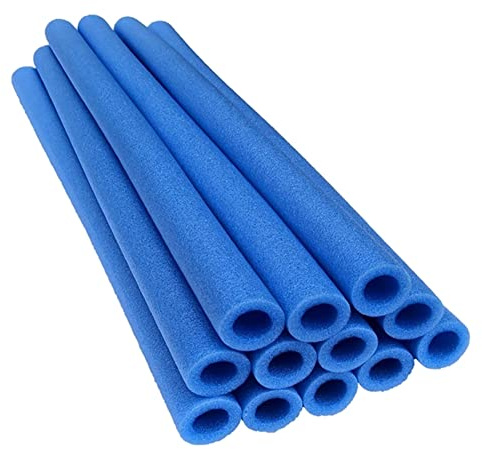 Nvanvmm 10 piezas de tubos de espuma acolchada para trampolín, tubo de espuma de 40 cm, funda de esponja protectora para cama elástica, mangas de poste azul