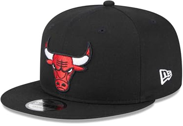 New Era 9Fifty Metallic Arch Bulls KepsEra Herrar - flat brim hatt basebollkeps snapback cap Snapback, med skärm Höst Sommar Vår Vinter Sommar-Vinter - S/M (54-57 cm) svart